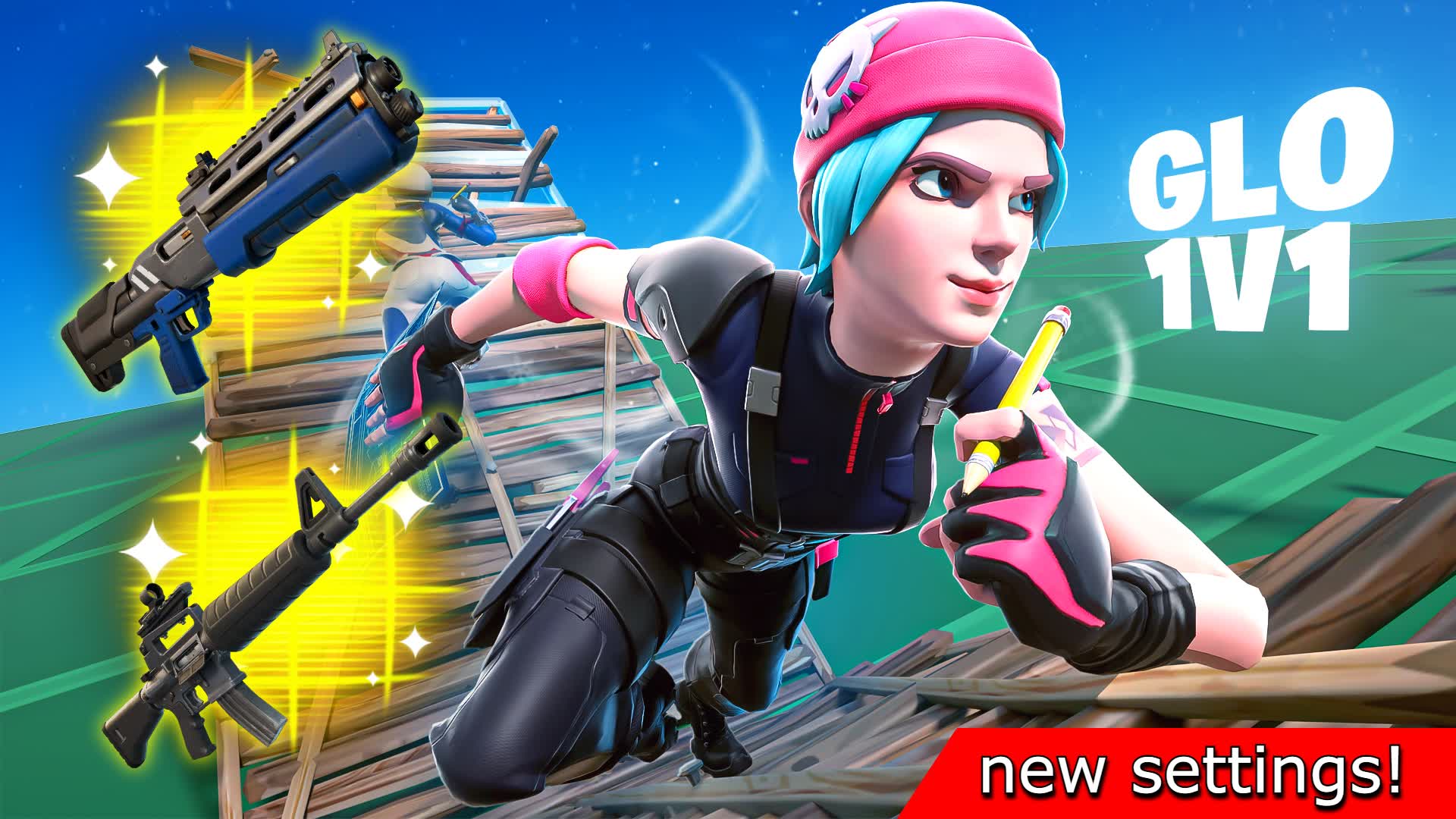 GLO 1V1 BUILD FIGHTS (200 PUMPS)