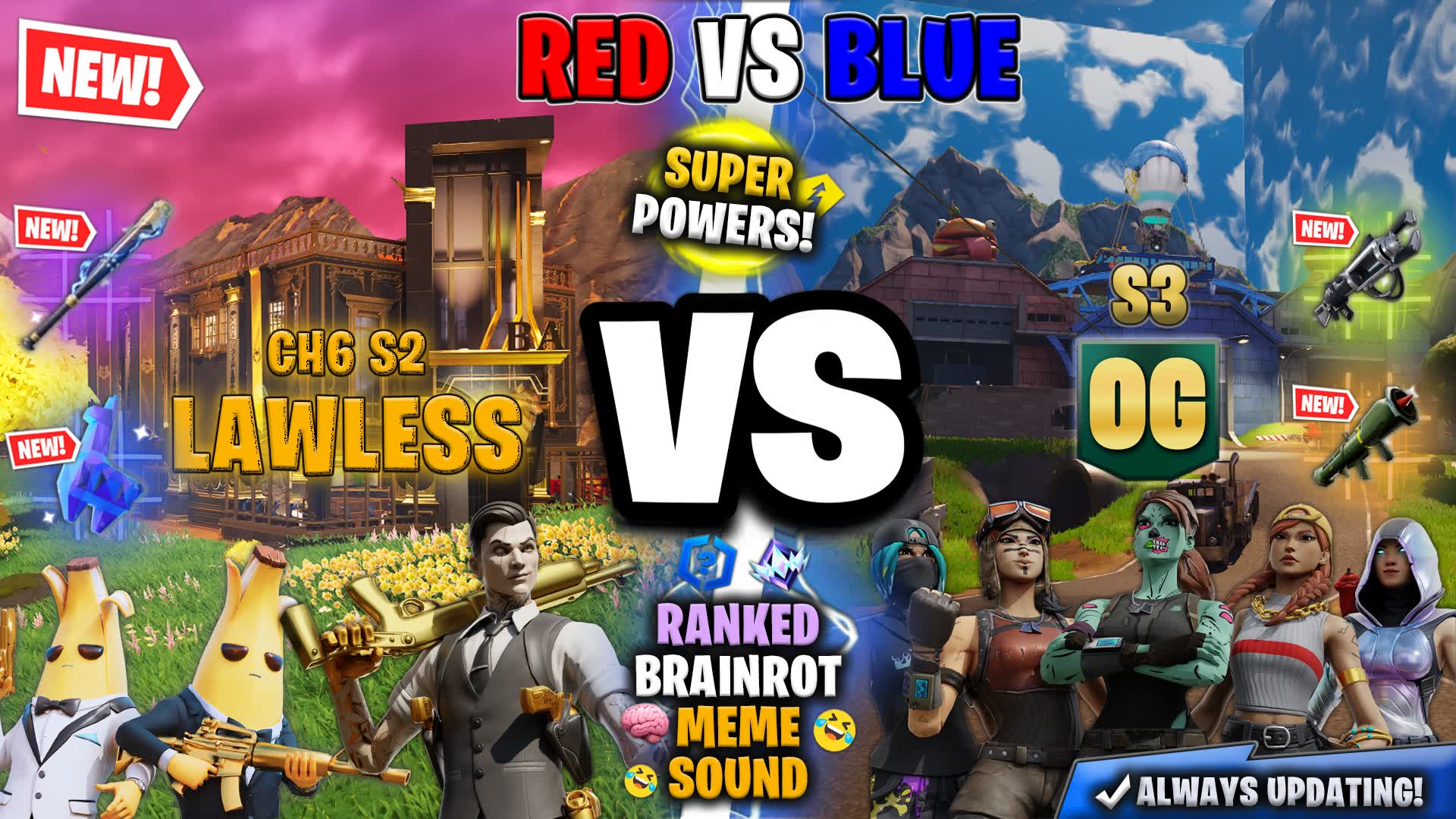 Chapter 6 VS OG:🧠RED VS BLUE BRAINROT😂