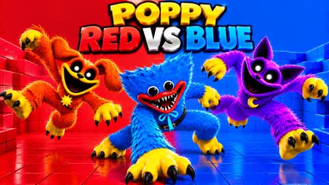 POPPY RED VS BLUE🔴🔵