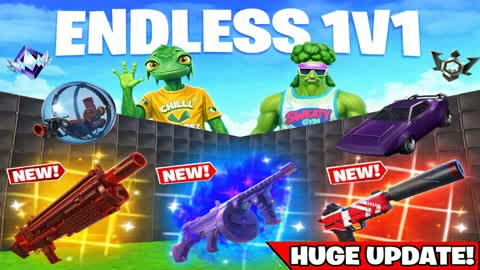 ENDLESS 1V1 FFA - CRAZY GUNS & RIDES