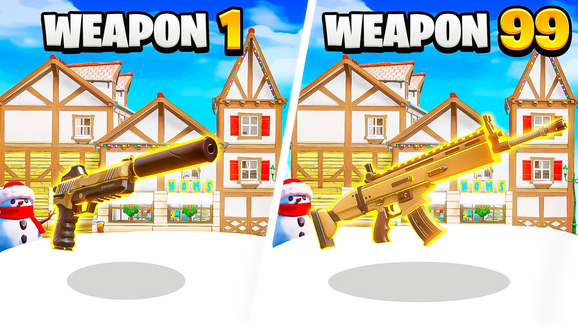 SNOW VILLAGE GOLD GUN GAME ❄️