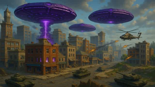 🚀 UFO Invasion: Battle for Tilted 🚀