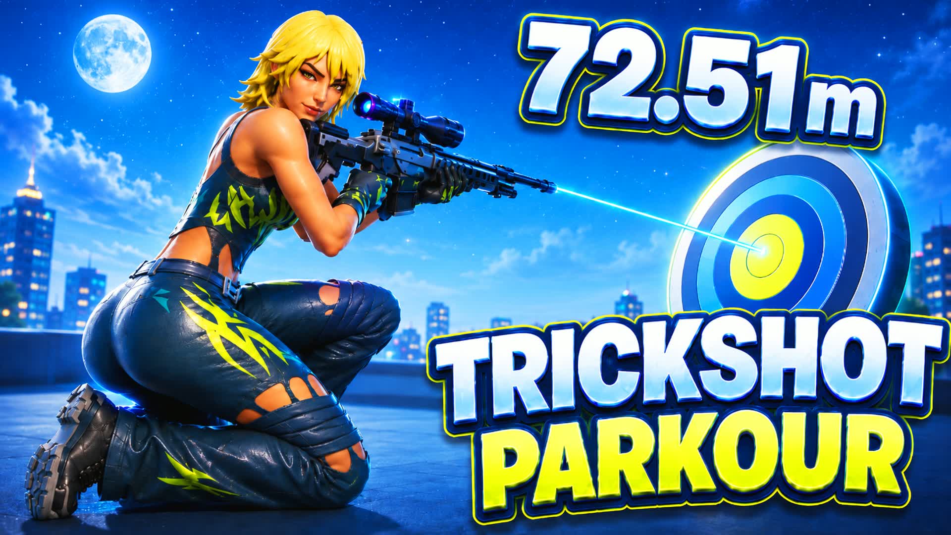 🌃🌙 NIGHT CITY PARKOUR TRICKSHOT +26 🎯