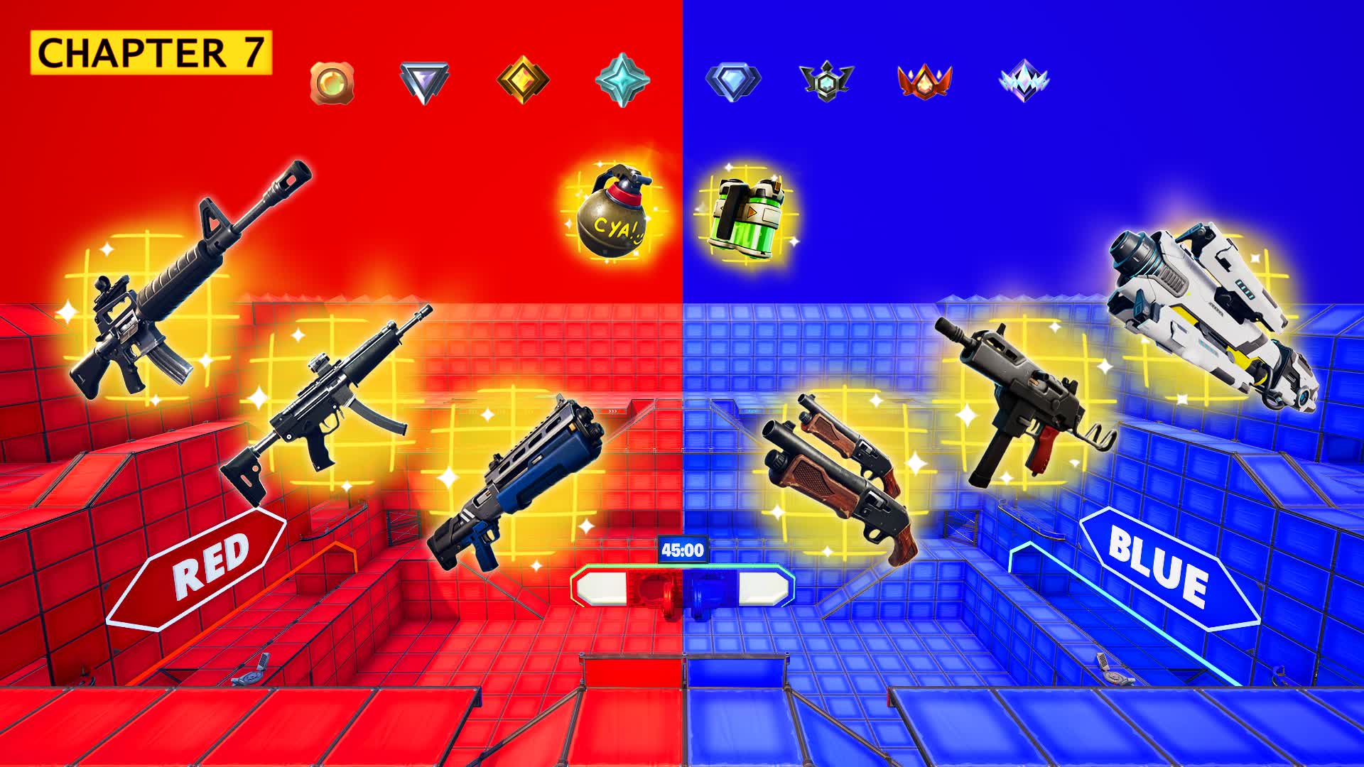 RED VS BLUE 🔴🔵 - ⭐ALL WEAPONS + TMNT