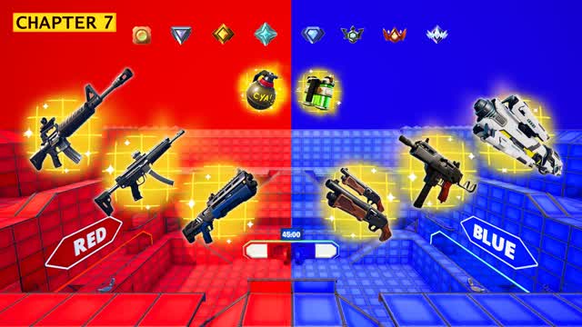 RED VS BLUE 🔴🔵 - ⭐ALL WEAPONS + TMNT