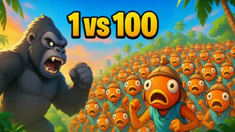 🦍 1 GORILLA vs 100 FISHSTICKS 💯