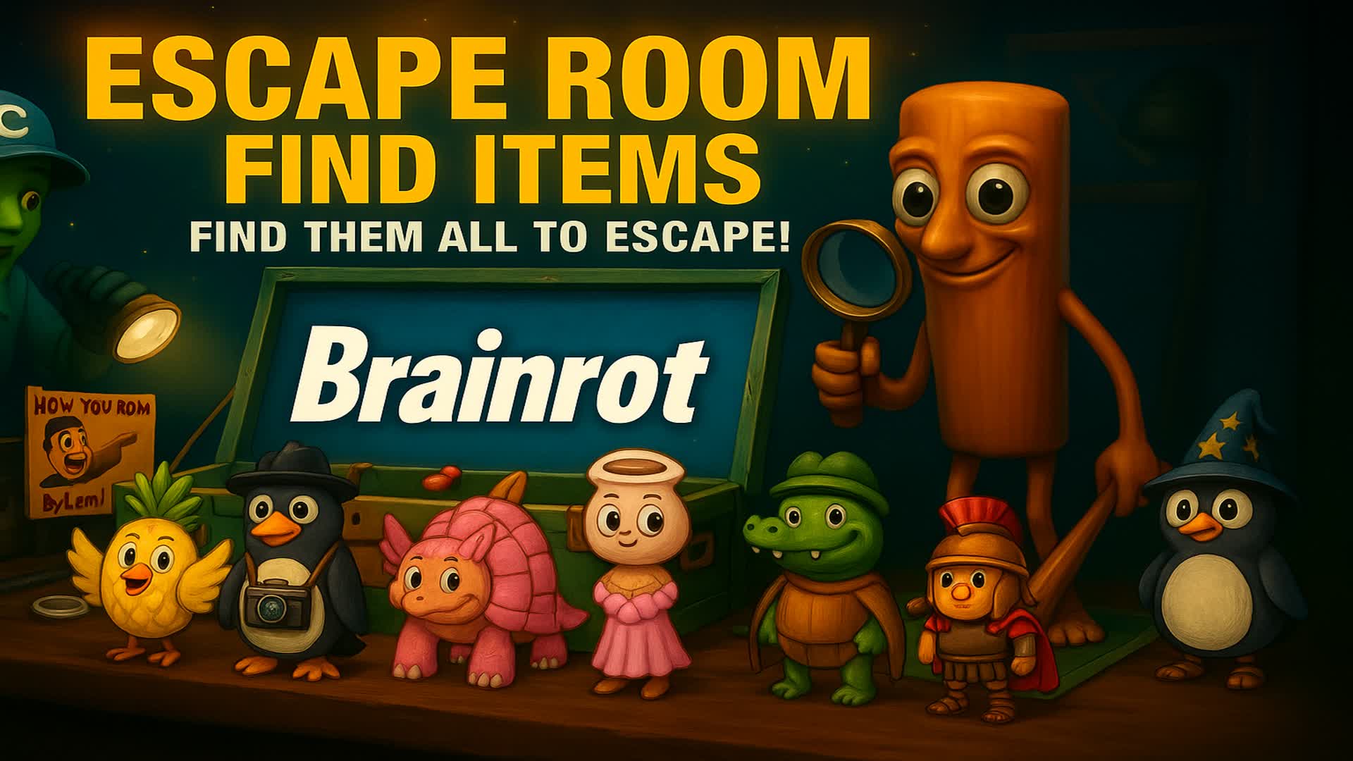 Escape Room Find Items Brainrot 🔎
