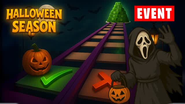 Impossible Glass Bridge 3🦑 [HALLOWEEN]