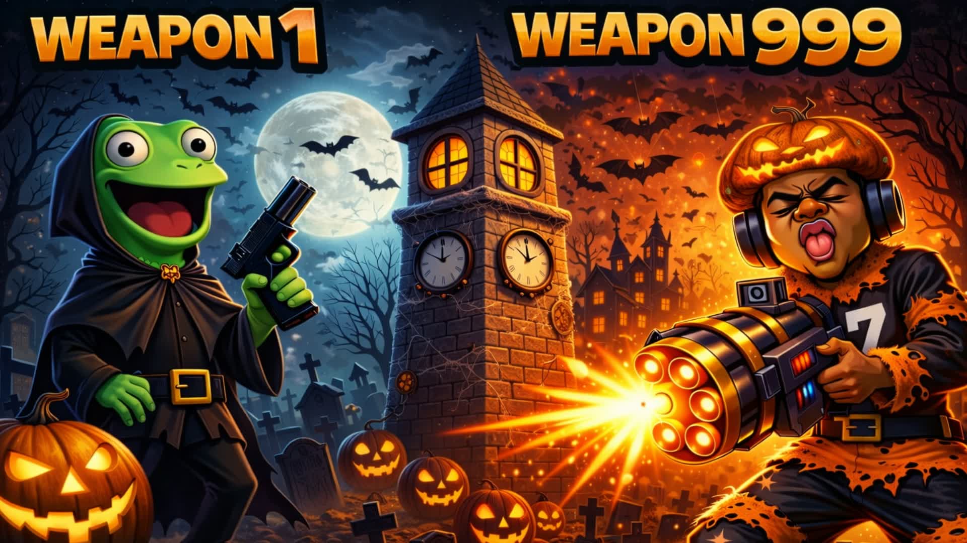 😎SUPER GUN GAME🔫AURA 🔫HALLOWEEN