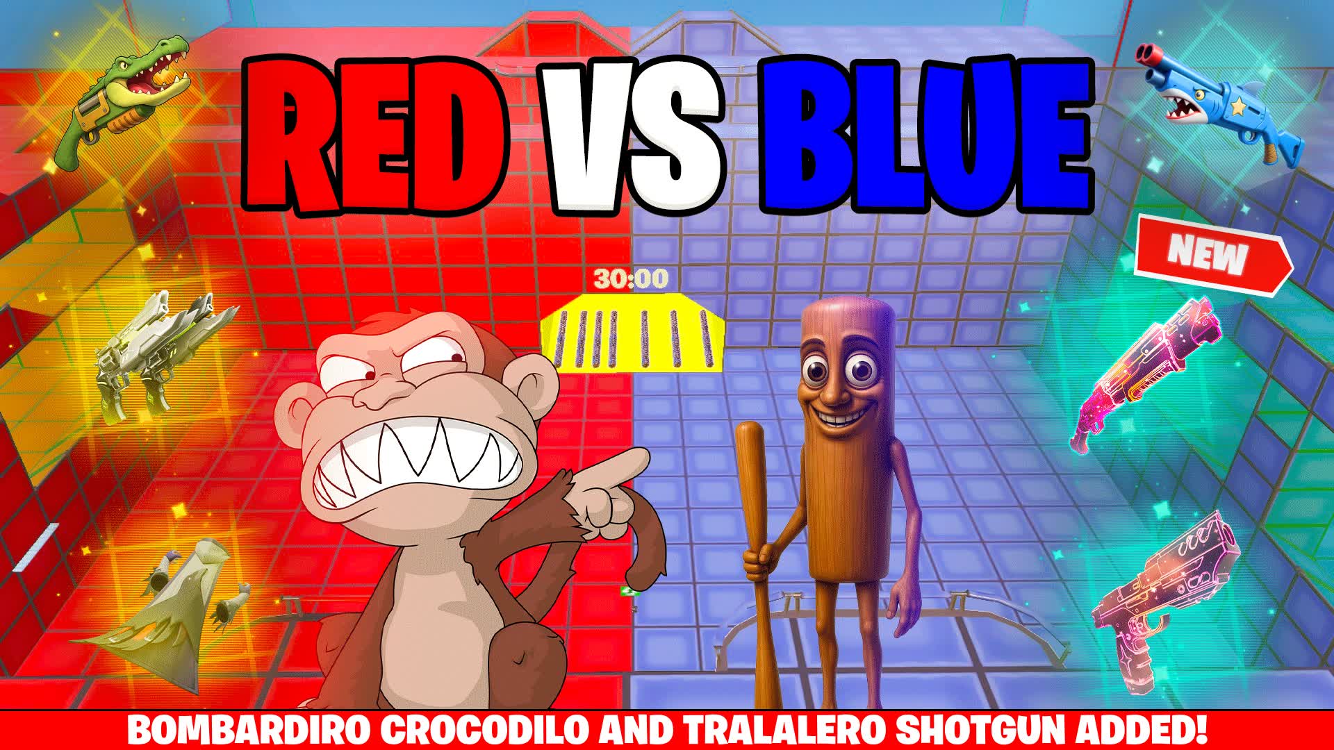 BRAINROT VS MONKEY🧠🐵RED VS BLUE🔴🔵