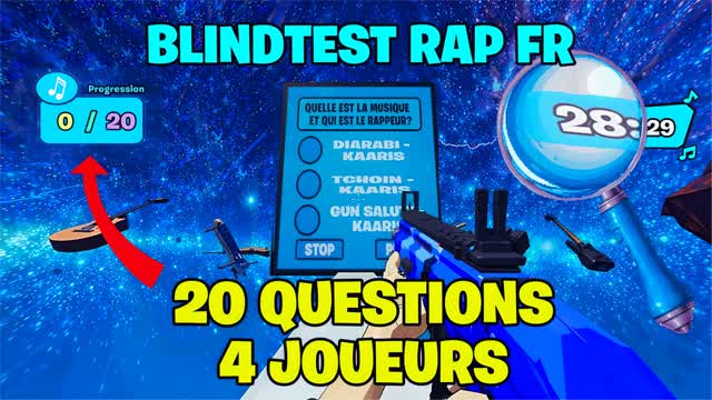 Capture 1 – Blind Test Rap FR – 20 QUESTIONS