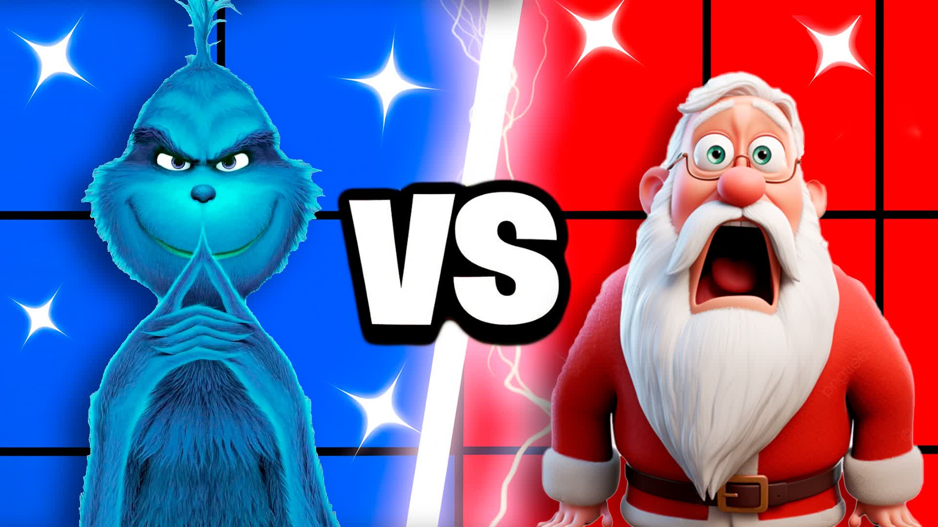 GRINCH VS CHRISTMAS RED VS BLUE 🔴🔵
