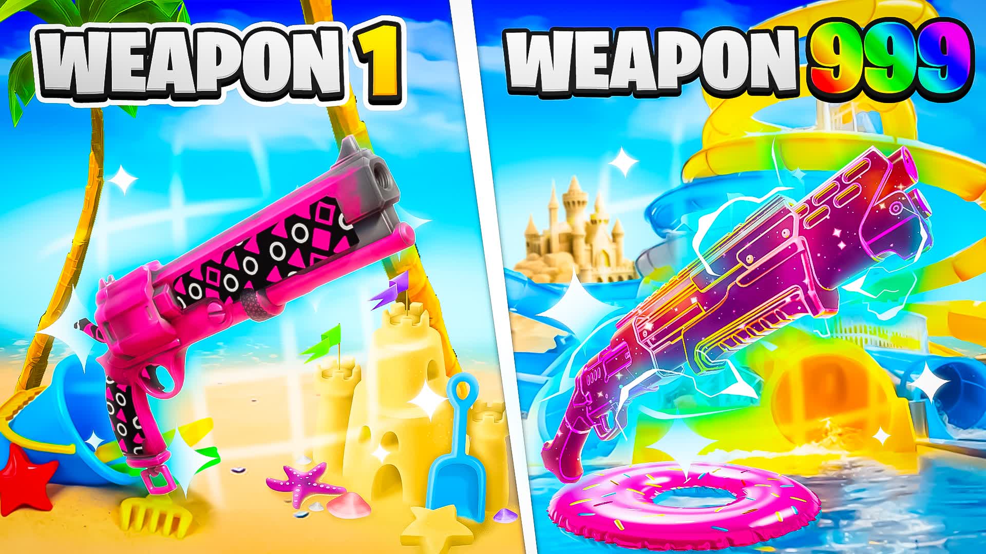 🌊 WATERPARK GUN GAME 🔫 ONE SHOT