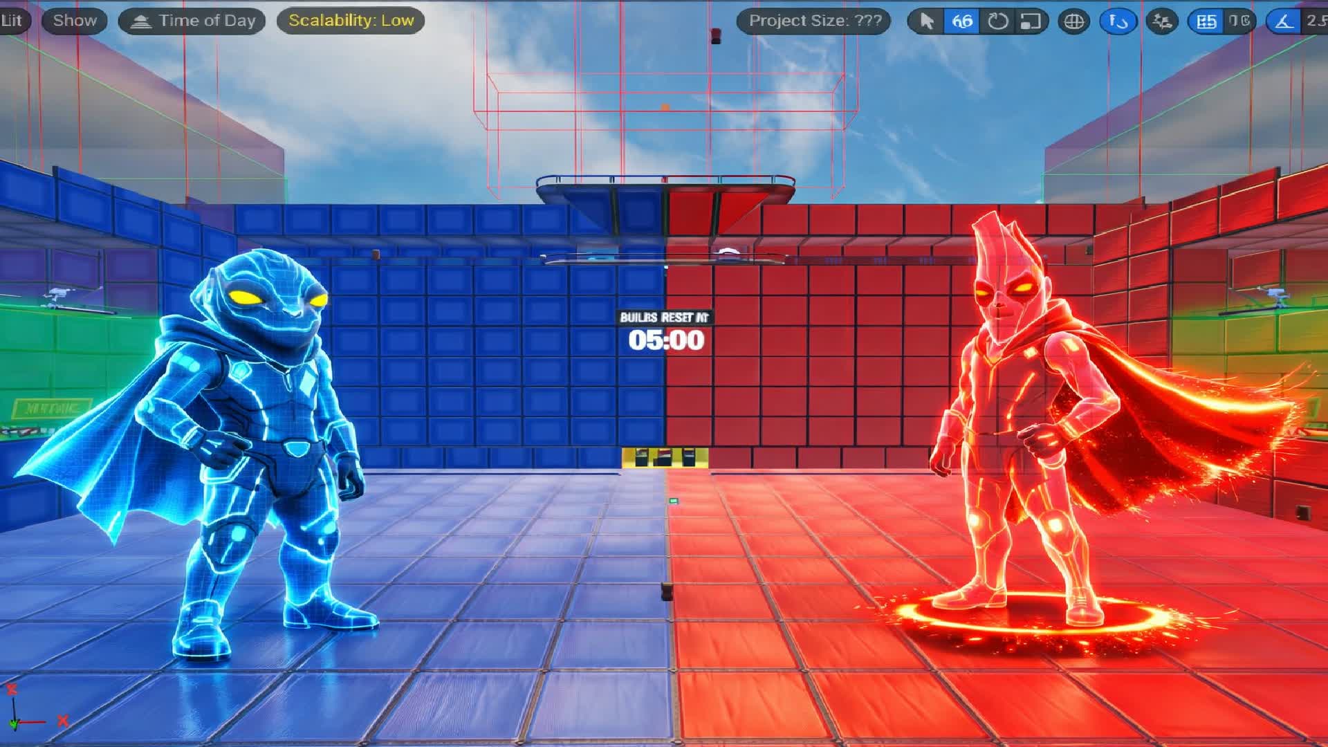 Red vs blue big figt