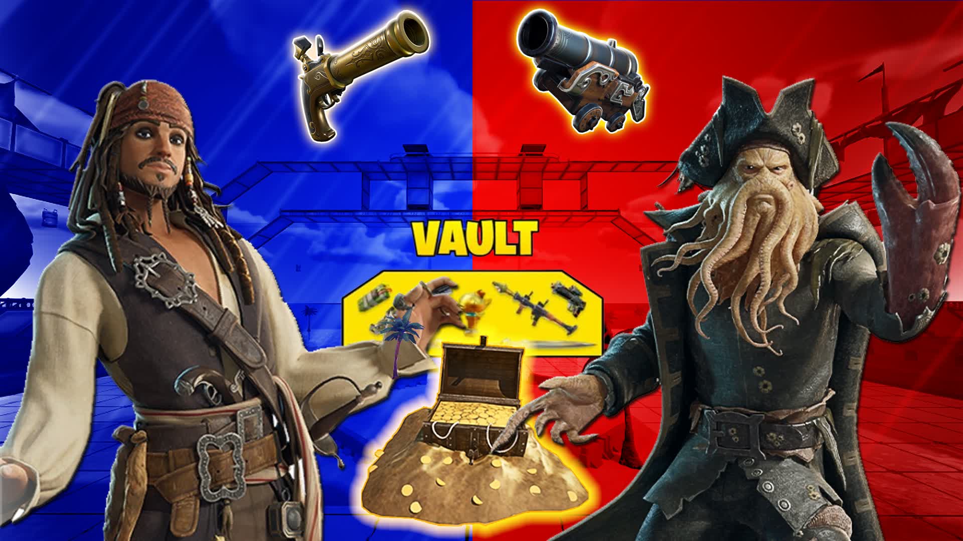 CRAZY PIRATE RED VS BLUE HERO 🔴🔵