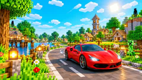 DRIVING IN A LOWPOLY CITY
