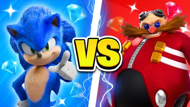 SONIC VS EGGMAN 🔴🔵 RED VS BLUE