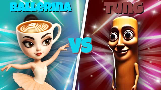 🔥 TUNG VS BALLERINA 💃 RED VS BLUE 🔴🔵