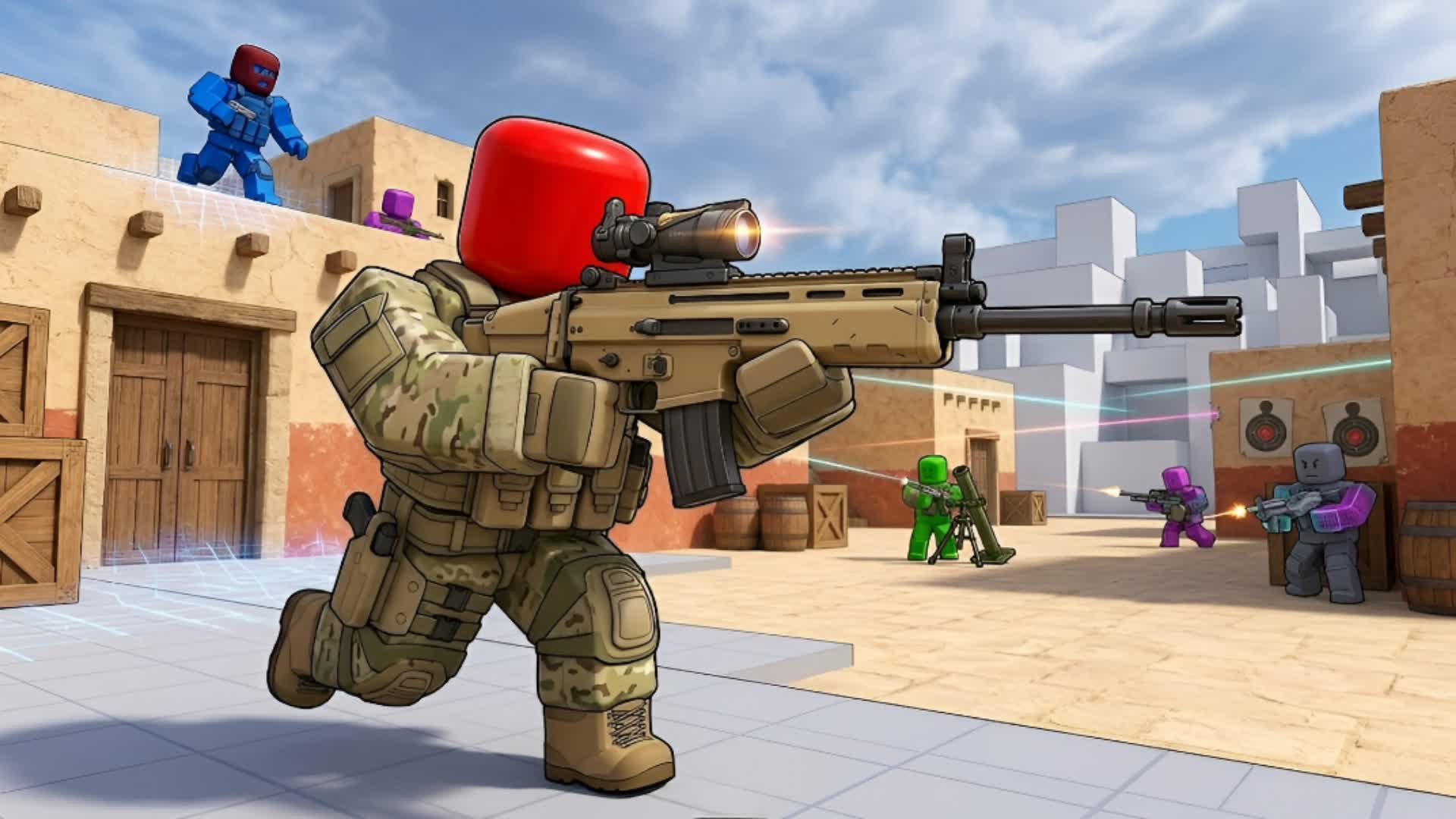 RIVALS RED VS BLUE 🔴🔵 AMAZING WEAPON🔫