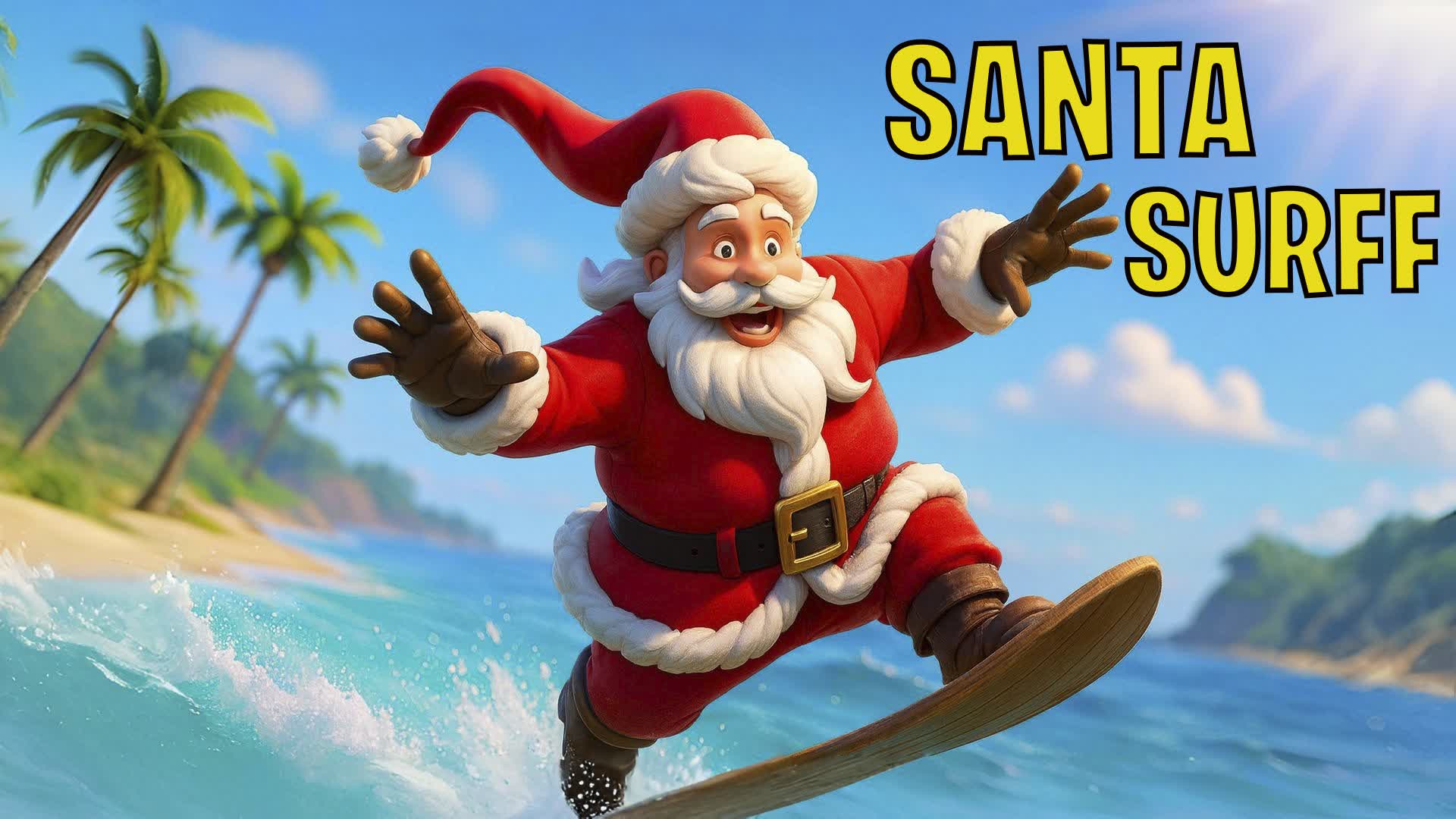 🎅 SANTA SURF 🏄 BEACH FIGHT 🌊