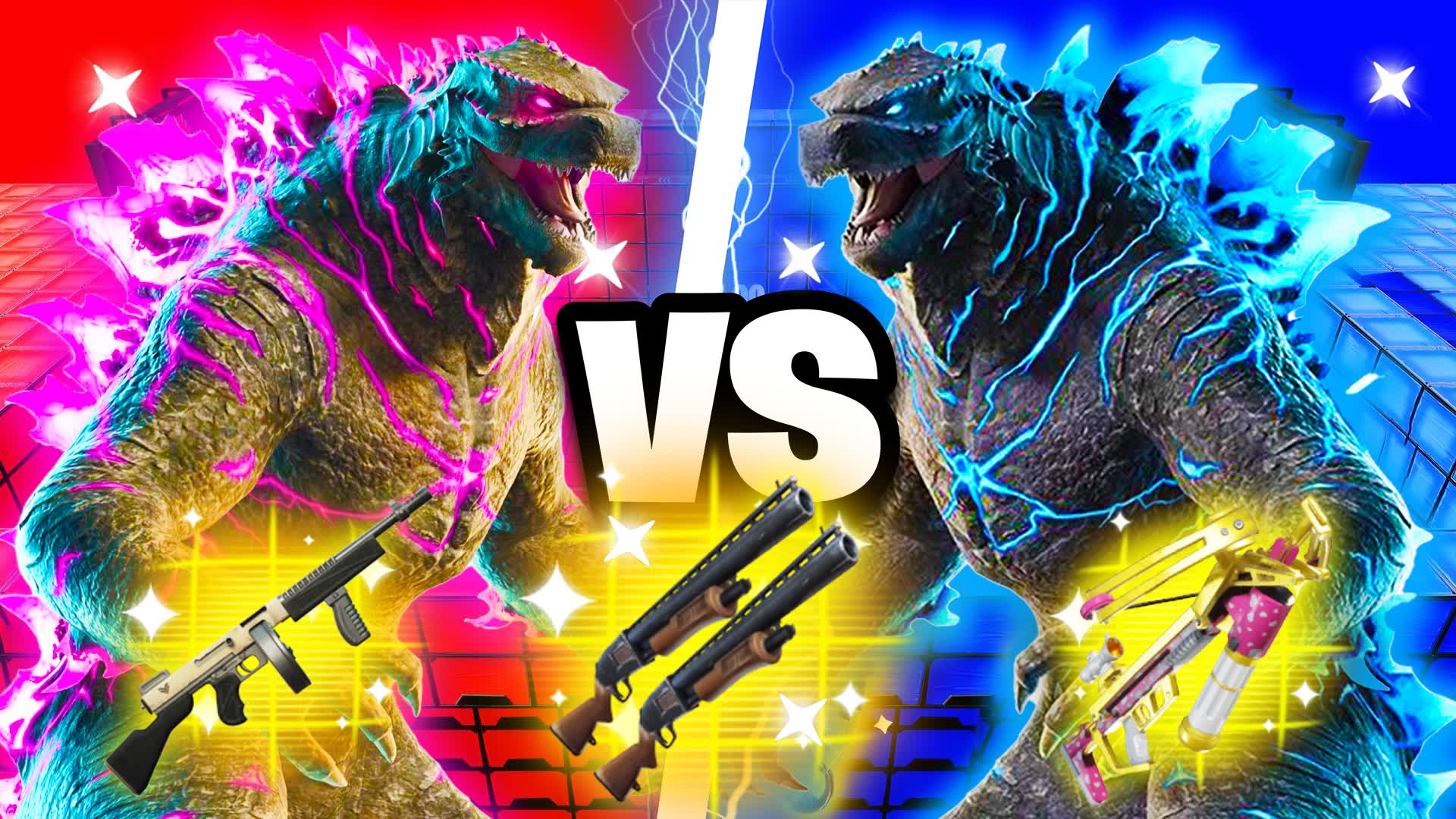 CRAZY GODZILLA HERO🏆 RED VS BLUE🔴🔵