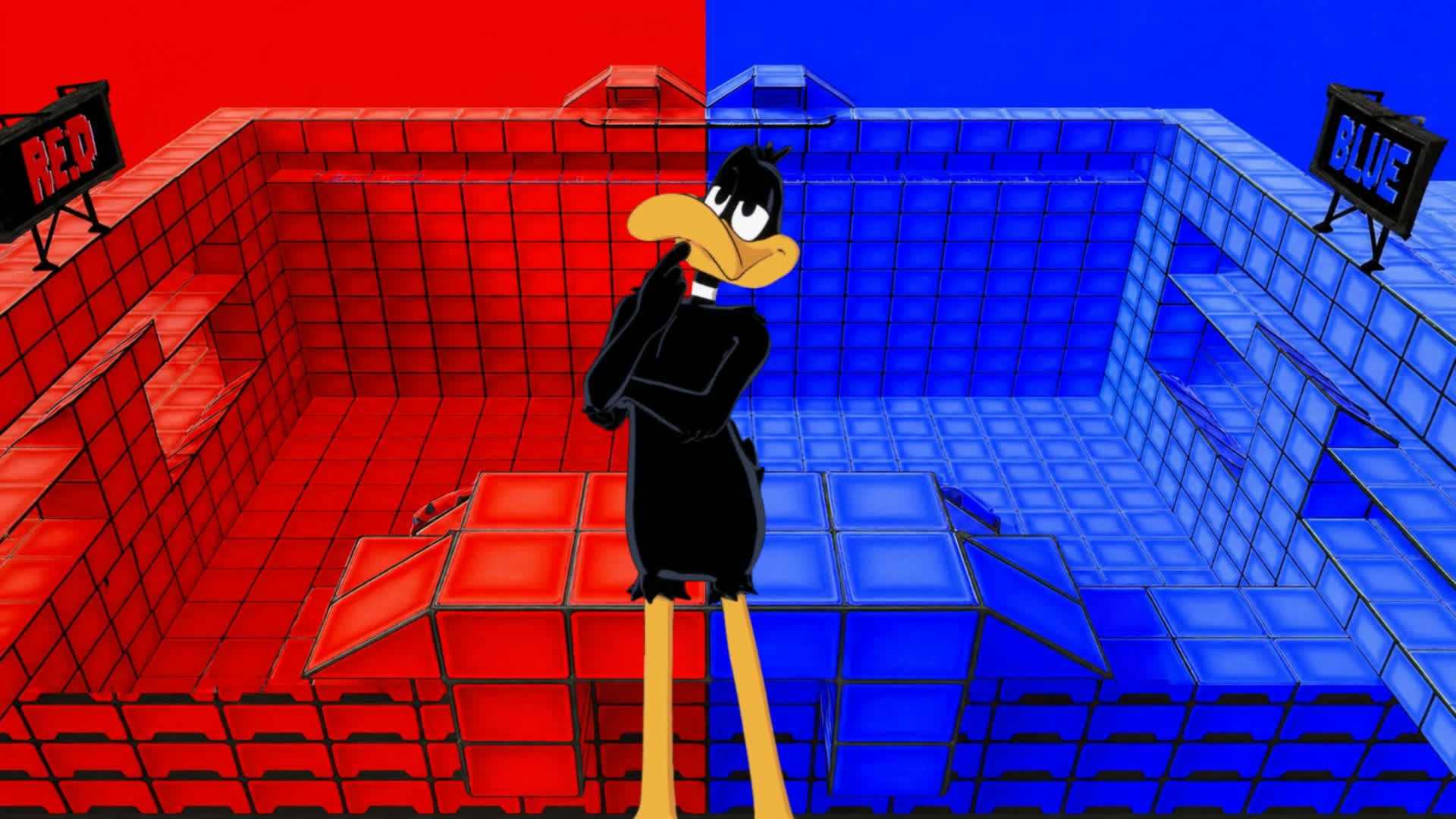 SUPER RED VS BLUE 🔴🔵 Daffy Duck