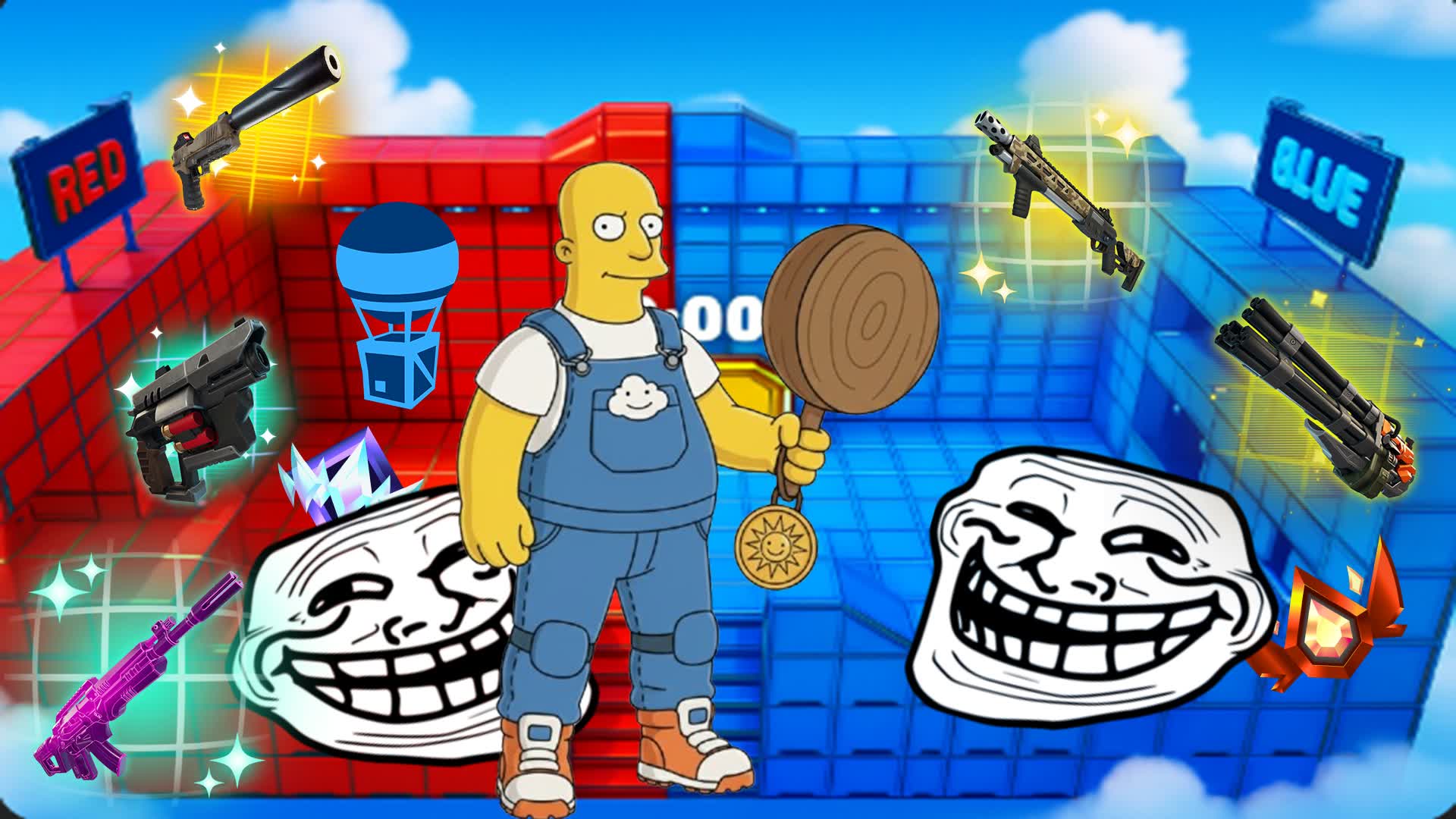 🍌SIMPSONS TROLL🤡🔴RED VS🔵BLUE RANKED