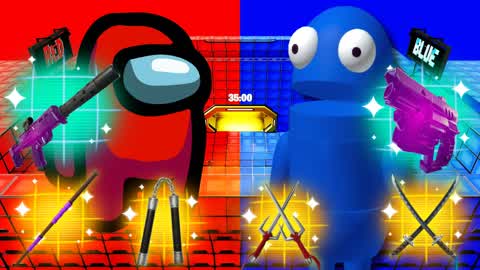 AMONG US VS REPO TMNT RED VS BLUE 🔴 🔵