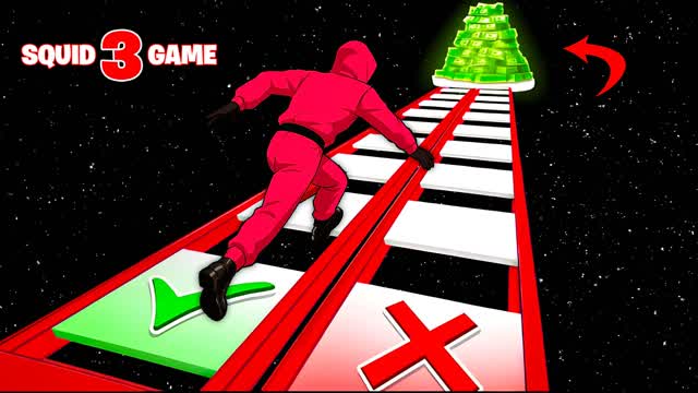 CRAZY GLASS BRIDGE [SQUID GAME] 🤯