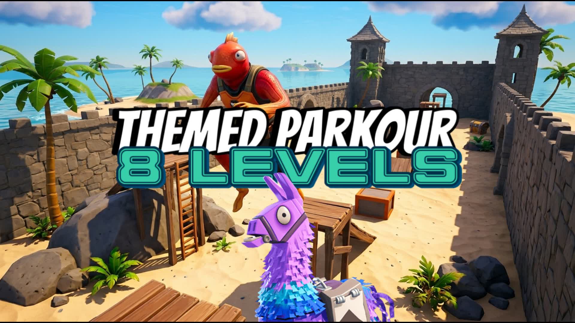 THEMED PARKOUR CHALLENGE! 8 LEVELS