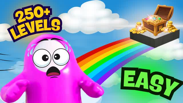 👑SUPER EASY FALL GUYS OBBY PARKOUR 🌈