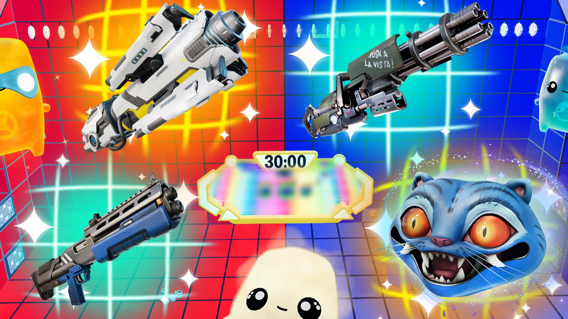 CRAZY K-POP RED VS BLUE 50+ GUNS