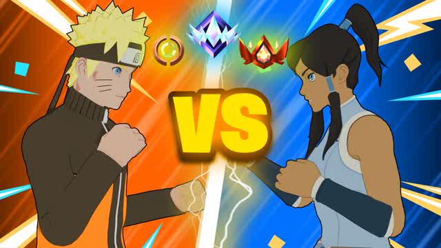 🌊AVATAR KORRA VS NARUTO🍲 | RED VS BLUE
