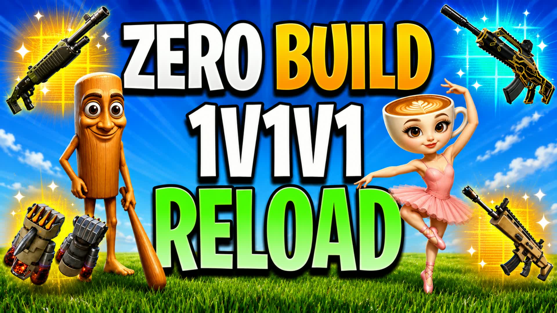 ZERO BUILD 1V1V1 RELOAD!!!