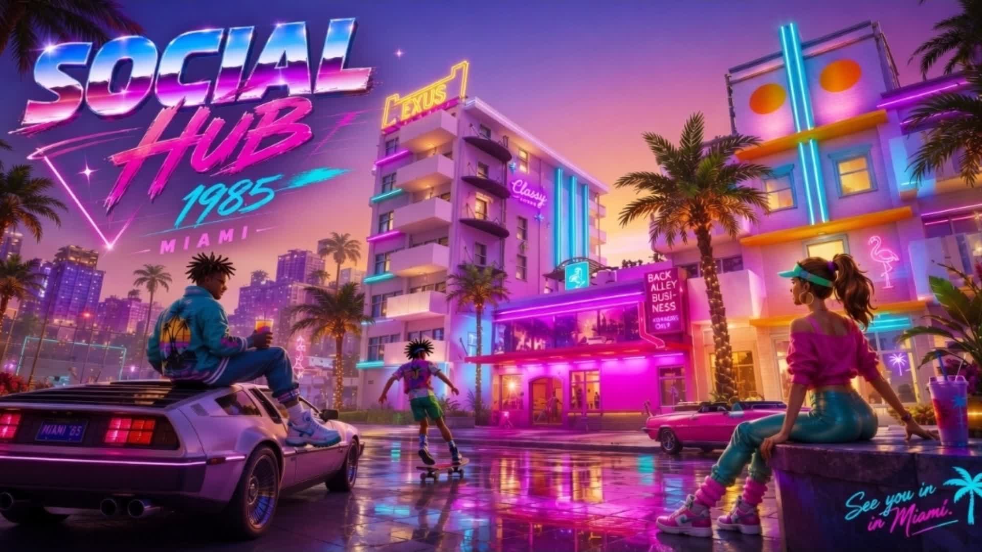 Miami Square social hub - 1985