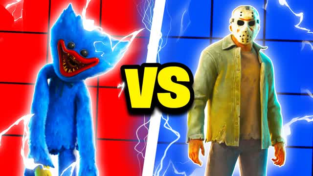 OMG HUGGY VS JASON RED VS BLUE 🔴🔵