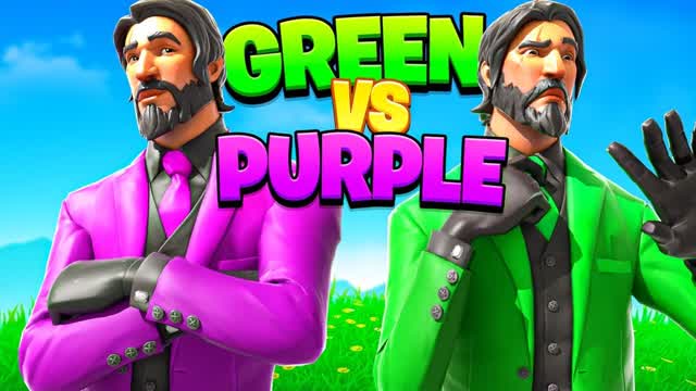 GREEN VS PURPLE FREE FOR ALL!