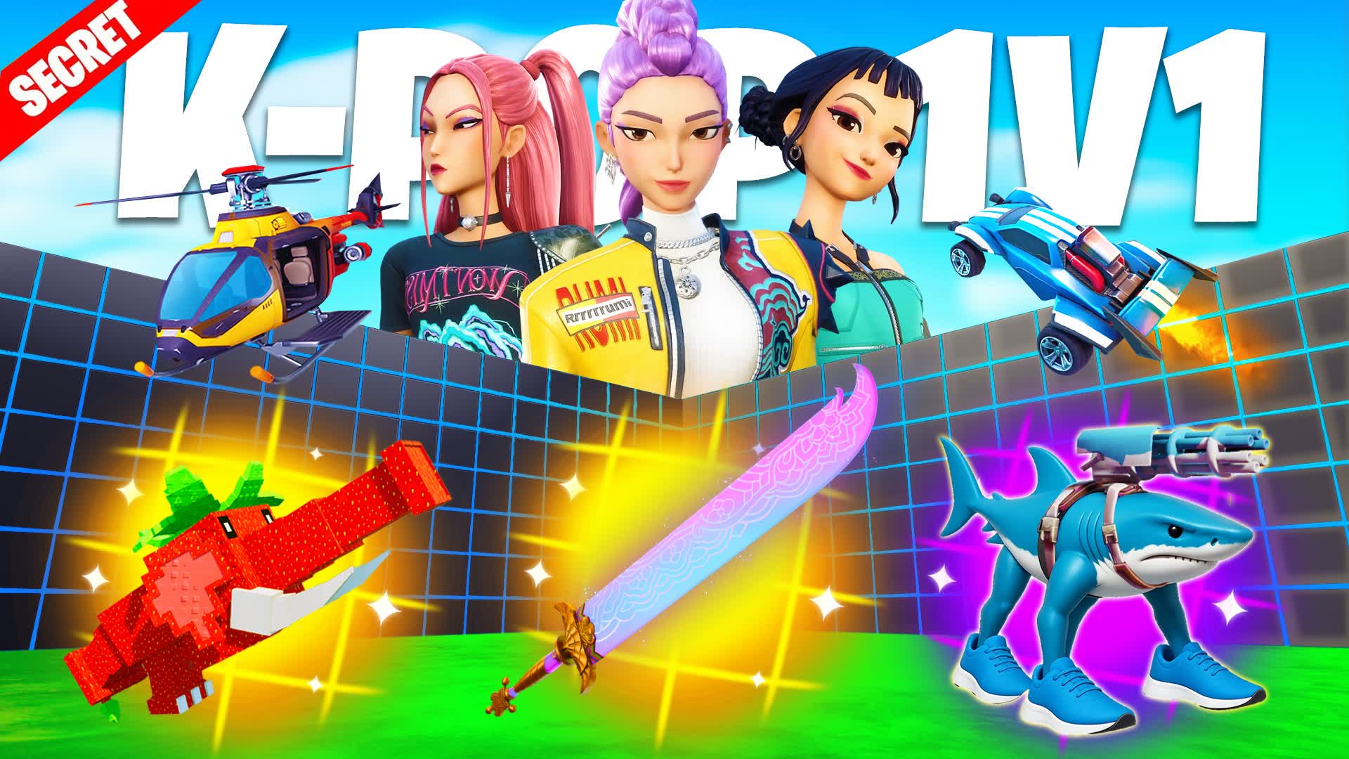 KPOP ALL WEAPONS & VEHICLES - 1V1 FFA