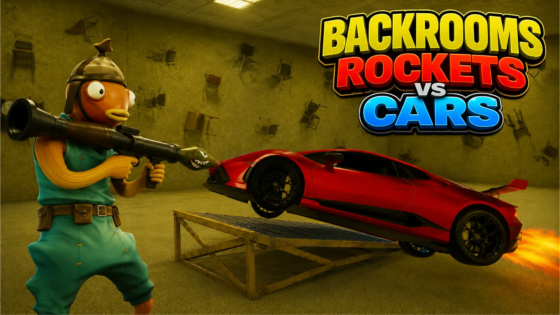 Backrooms Rockets VS Cars