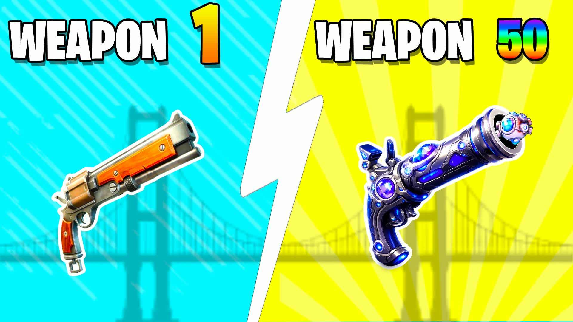 🔥 THE ULTIMATE BRIDGE BATTLE (GUN GAME)