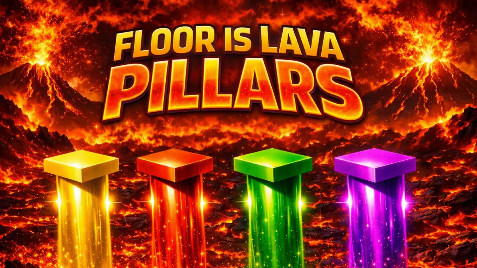 FLOOR IS LAVA PILLARS — Fortnite island 4657-8681-0932 by AXEN 4