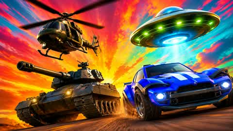 CARS - TANKS - UFO - HELI