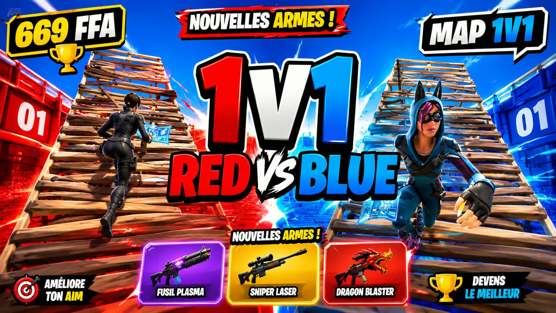 669 UNC FFA 1V1 RED VS BLUE