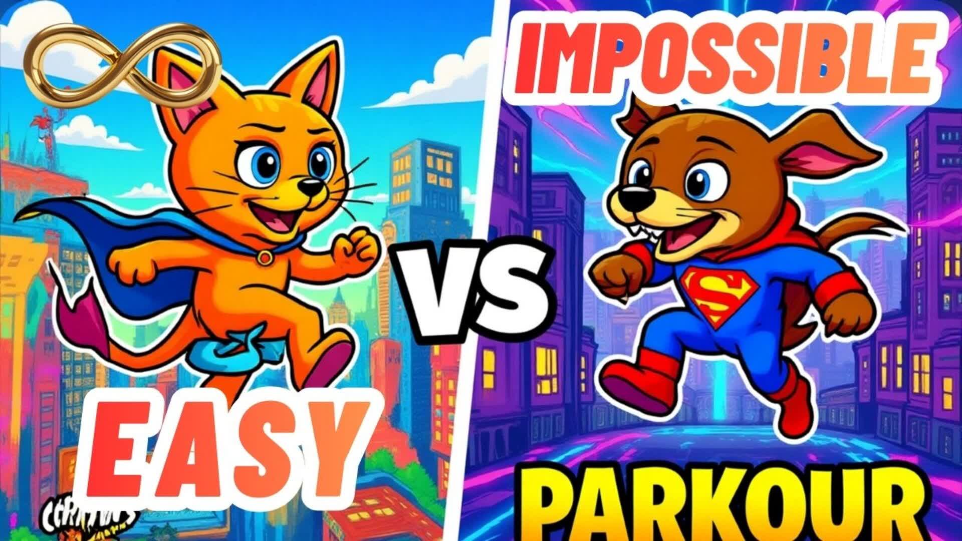 SPEEDRUN PARKOUR: EASY vs. IMPOSSIBLE !
