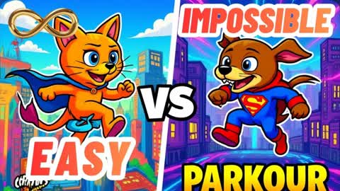 SPEEDRUN PARKOUR: EASY vs. IMPOSSIBLE !