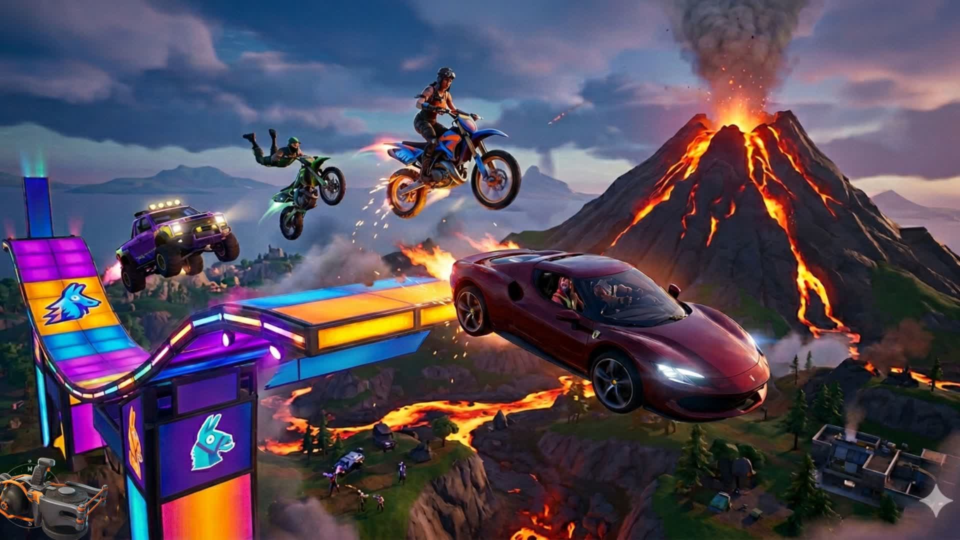 CITY NEW VULCANO  LAVA FORTNITE 2.0