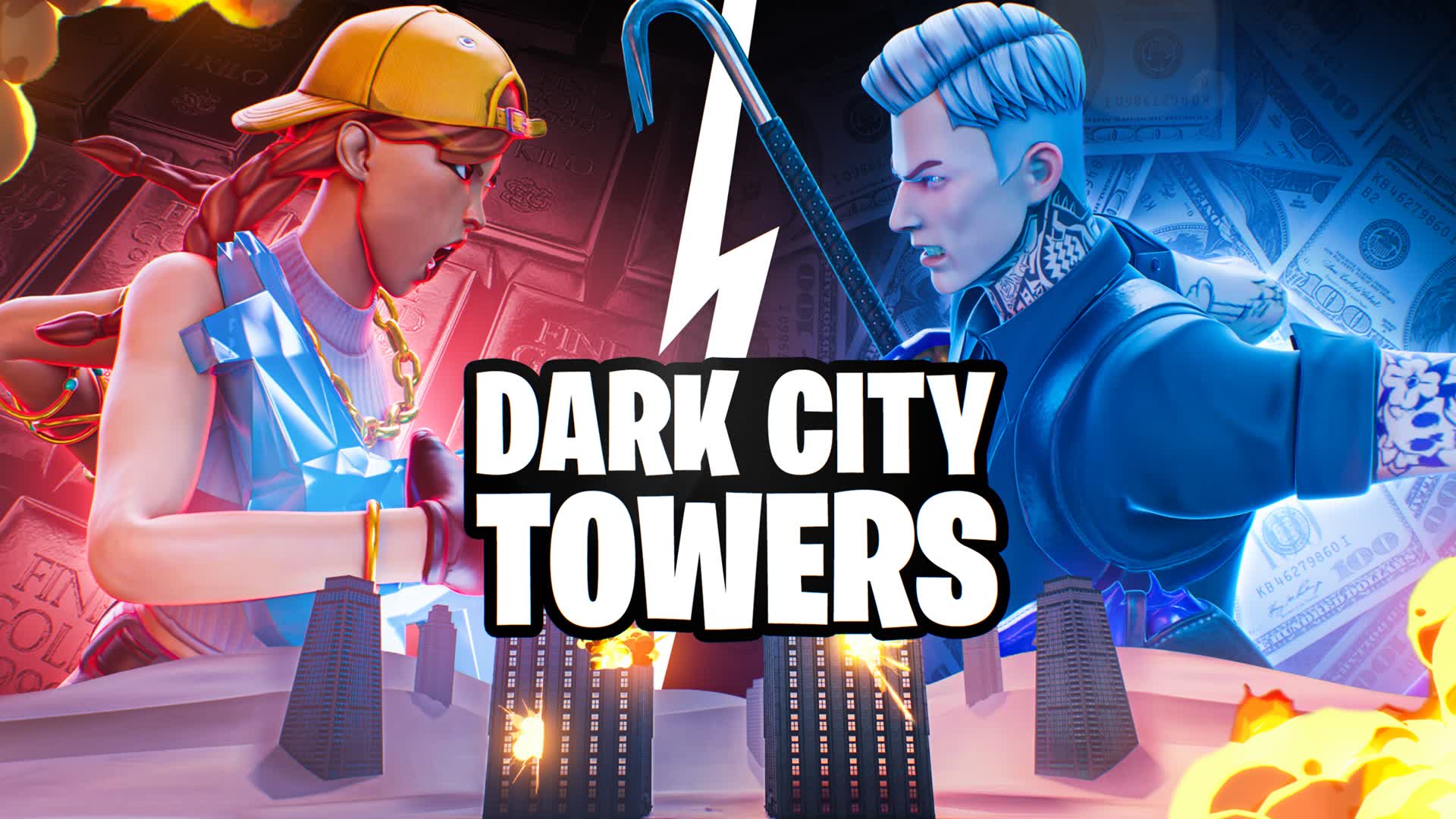Dark City Towers 🏙️ | Red VS Blue