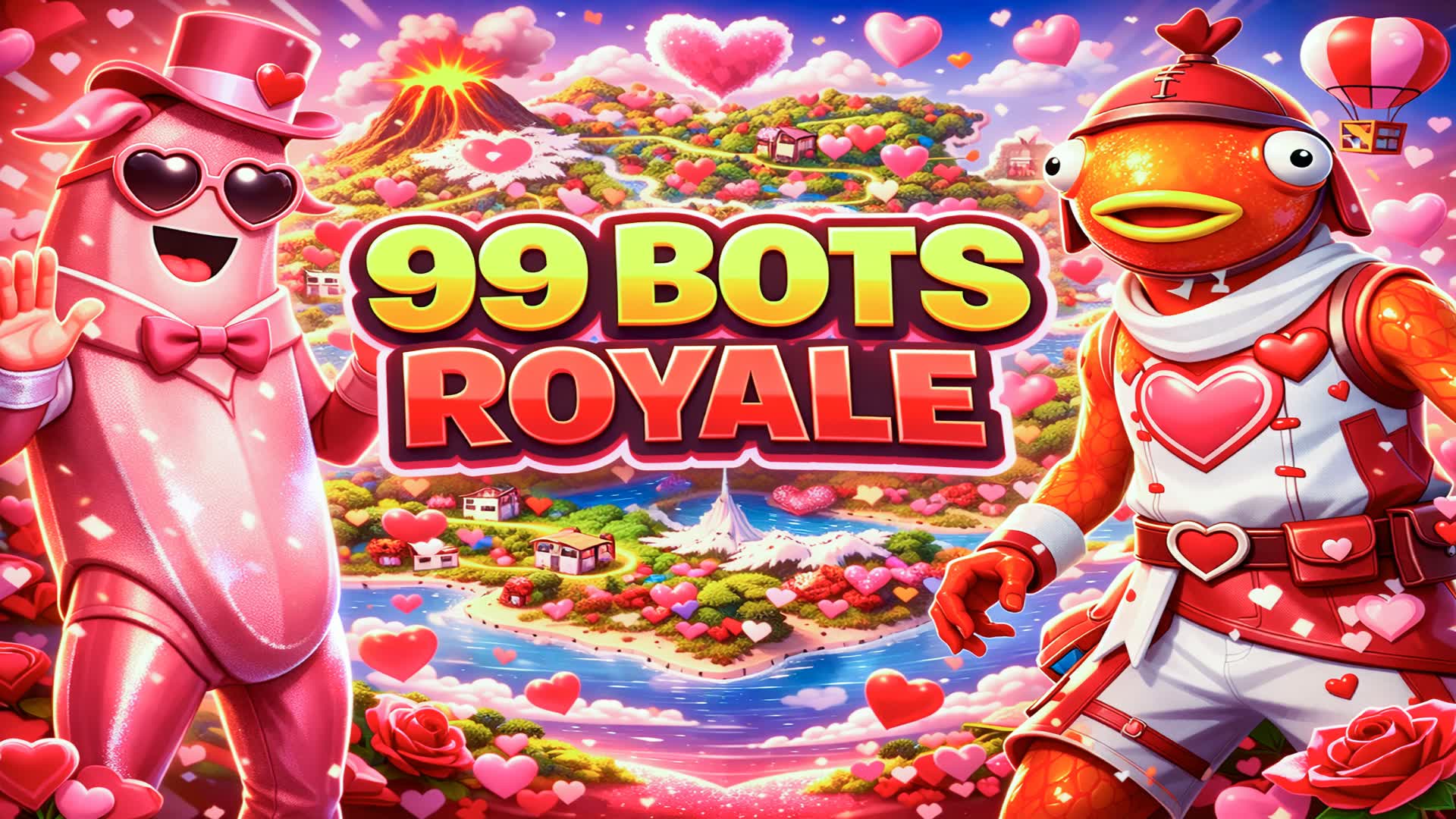 VALENTINE 99 BOTS ⭐ (ALL CARS) 1V1 FFA