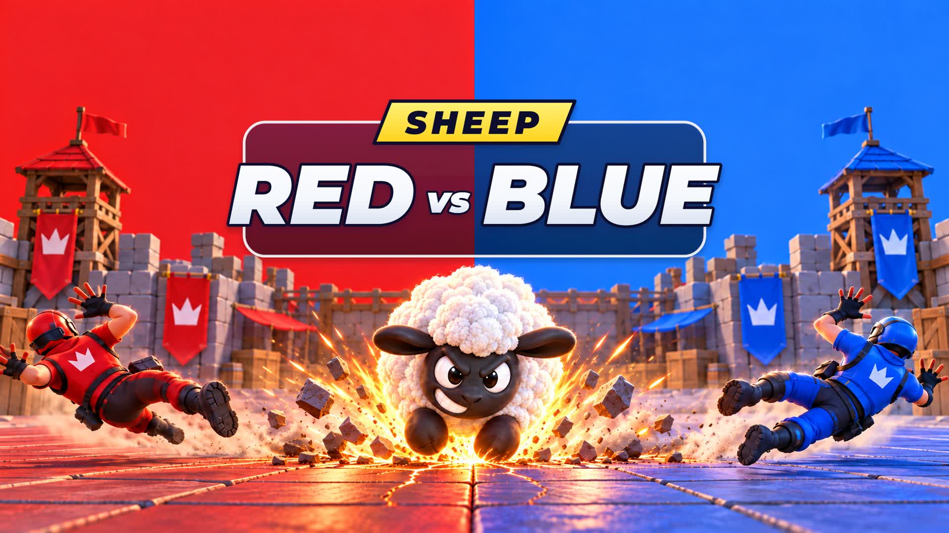 SHEEP RED VS BLUE 🔴🔵