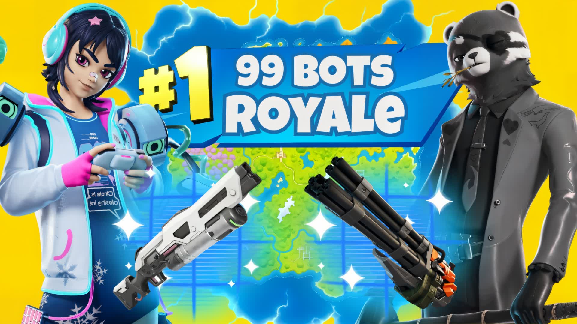 Ultra 99 Bots Gun Game Music Party ✨
